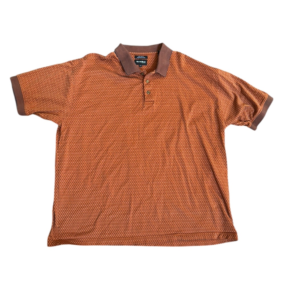 Bolle Men’s Golf Cotton Orange/Brown Shirt-XXL